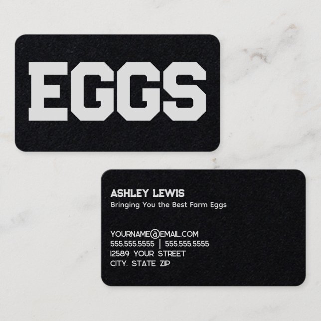 Chicken Farm Fresh Eggs Business Card (Front/Back)