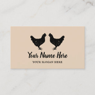 Chicken farm fresh eggs business card template