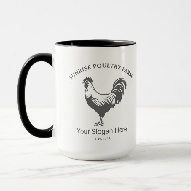 Chicken Farm House Designed Mug (Left)