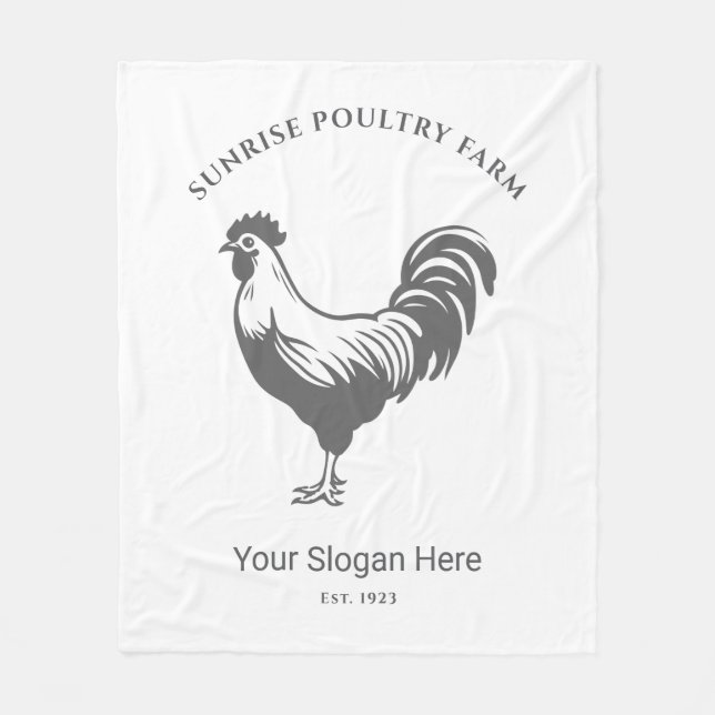 Chicken Farm House Fleece Blanket (Front)