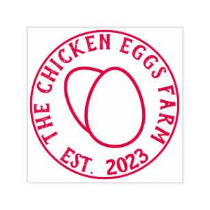 Chicken Farm Organic Egg Self-inking Stamp