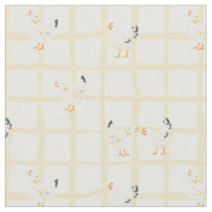 Chicken farm yellow farmhouse mother hen baby chic fabric