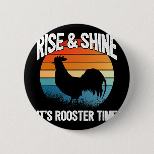 Chicken Farmer And Chicken Lover - Rooster 6 Cm Round Badge