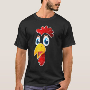 Chicken Farmer Chickens Owner Chicken Face T-Shirt