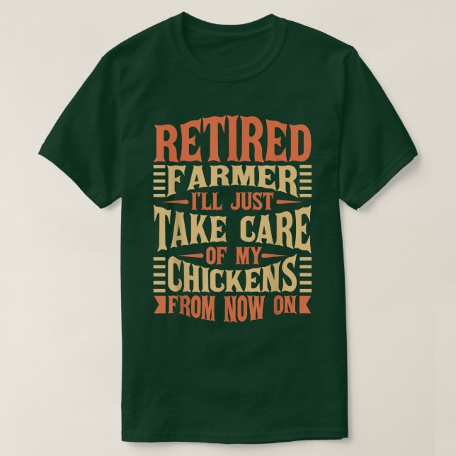 Chicken Farmer Hen  T-Shirt (Design Front)