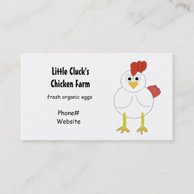Chicken Farming Business Card (Front)