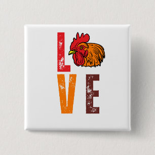 Chicken Farming - Hen Rooster Lover Chicken Farmer 15 Cm Square Badge