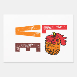 Chicken Farming - Hen Rooster Lover Chicken Farmer Wrapping Paper Sheet
