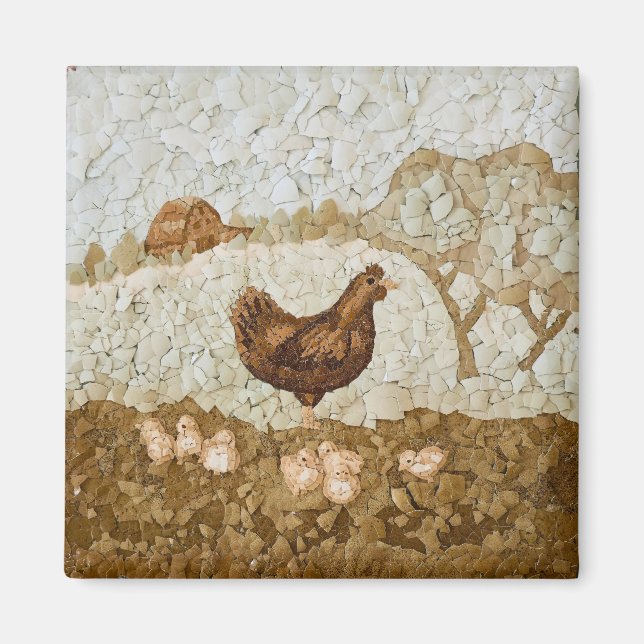 Chicken Farmyard Magnet (Front)
