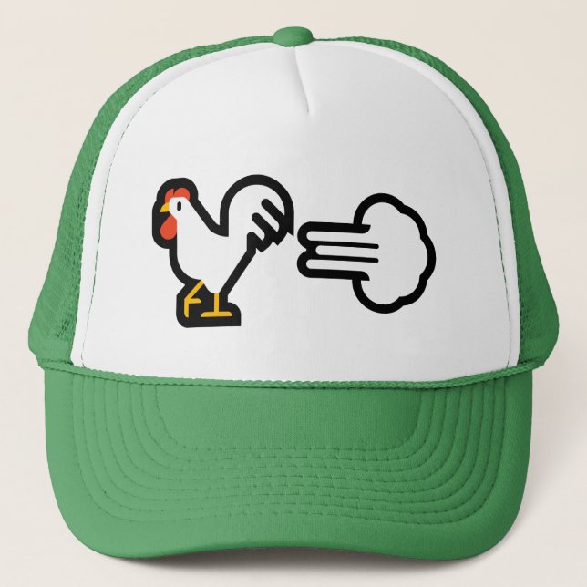 Chicken Fart Hat! Trucker Hat (Front)