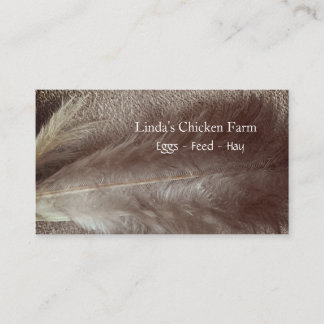 Chicken Feather, Sepia, Grunge, Business Cards