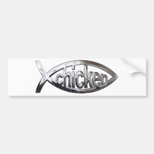 Chicken Fish Bumper Sticker