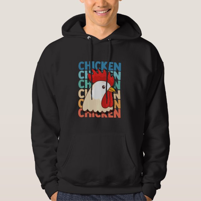Chicken Flock Egg Hen Farmer Grower Backyard Hoodie (Front)