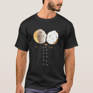 Chicken Footprints Leaving Cracked Egg Funny T-Shirt