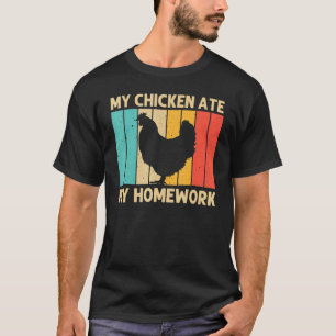 Chicken For Kids Boys Farmer Chicken  Farm Hen T-Shirt