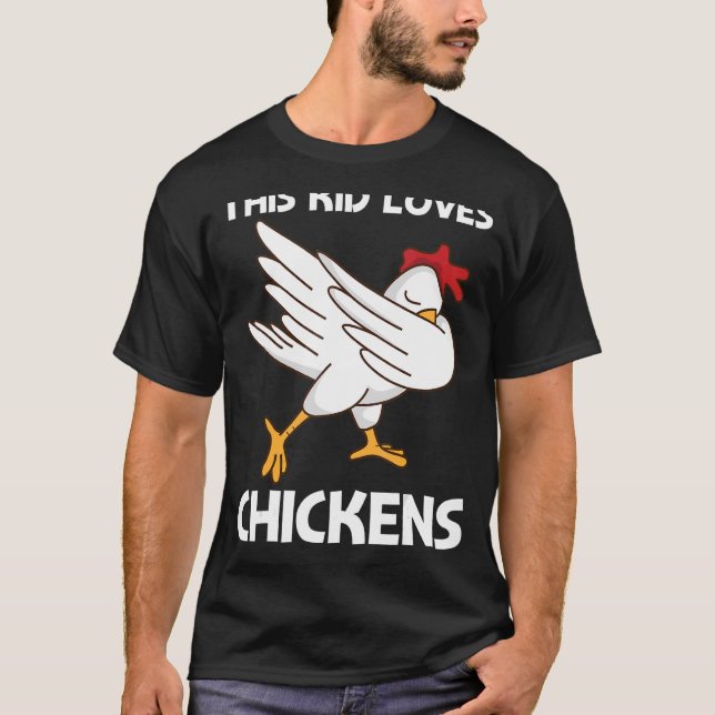 Chicken For Kids Boys Poultry Rooster Egg T-Shirt (Front)
