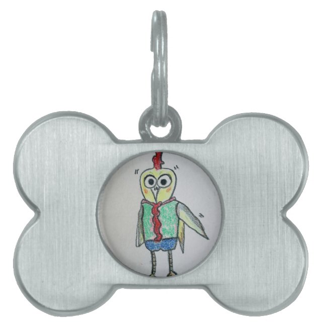 Chicken Framed Pet Tag (Front)