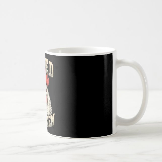 Chicken, Fried Chicken Rooster With Cigar, Bold Re Coffee Mug (Right)