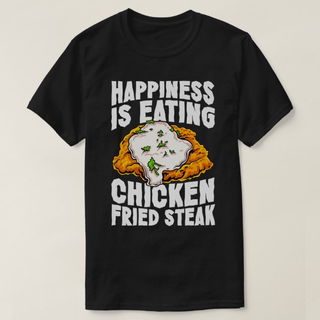 Chicken Fried Steak Comfort Food Funny chicken far T-Shirt (Design Front)