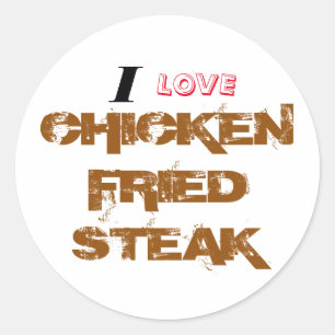 Chicken Fried Steak T-Shirt Classic Round Sticker
