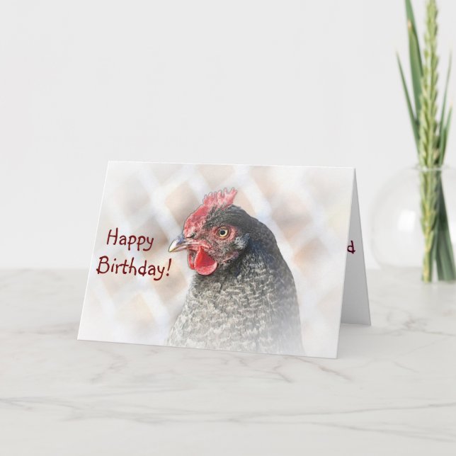 Chicken Friend Birthday Card (Front)