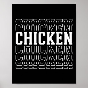 Chicken Funny Layered Text Pet Owner Farmer Poster