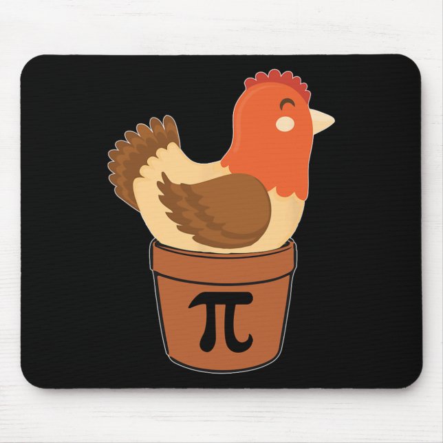 Chicken Funny Maths Engineer Nerd Birthday Gift Pi Mouse Mat (Front)