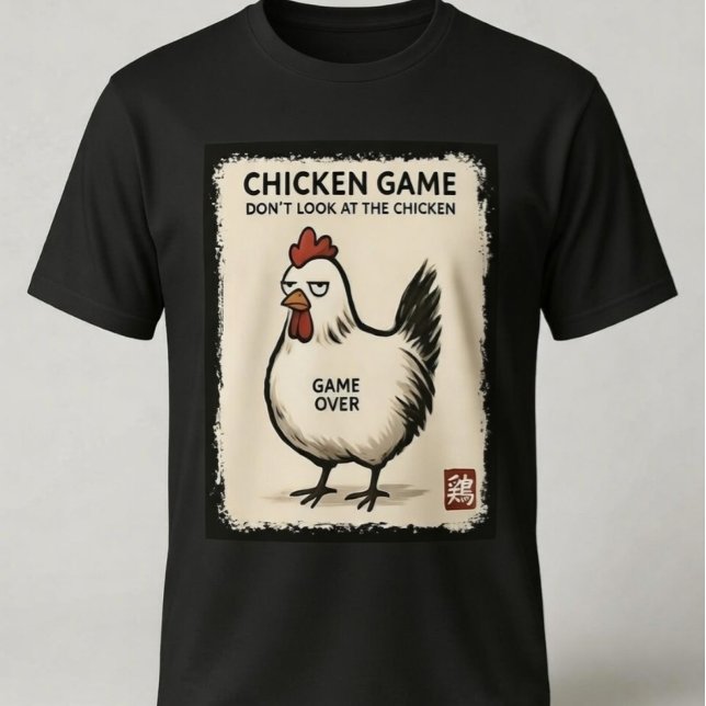Chicken Game – Don’t Look at the Chicken Funny T-Shirt (Creator Uploaded)