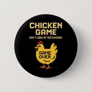 Chicken Game Don't Look At The Chicken Funny Chick 6 Cm Round Badge