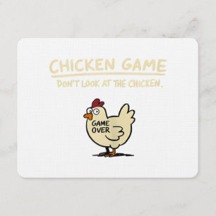 Chicken Game Don't Look At The Chicken Funny Chick Invitation