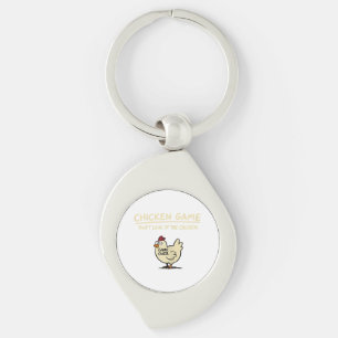Chicken Game Don't Look At The Chicken Funny Chick Key Ring