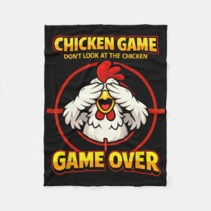 Chicken Game Don't Look At The Chicken, Game Over Fleece Blanket