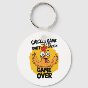 Chicken Game Don't Look At The Chicken Meme Funny  Key Ring