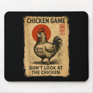 Chicken Game Funny Japanese Boys Girls Womens Mens Mouse Mat