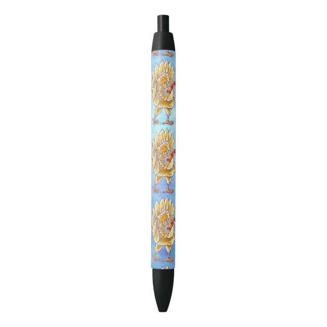 Chicken Gifts & Accessories Black Ink Pen (Front Vertical)