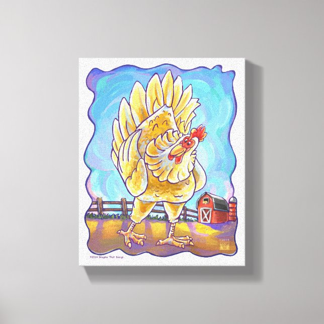 Chicken Gifts & Accessories Canvas Print (Front)