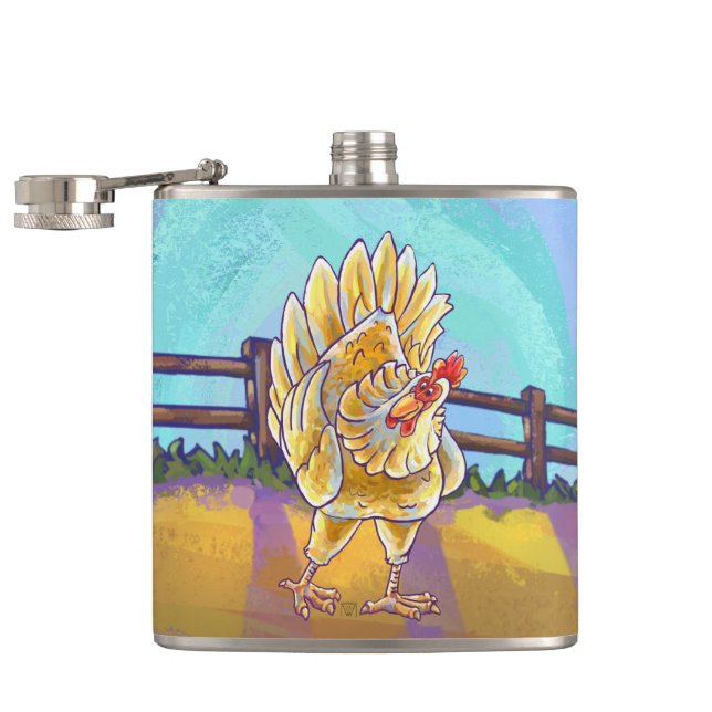 Chicken Gifts & Accessories Hip Flask (Opened)