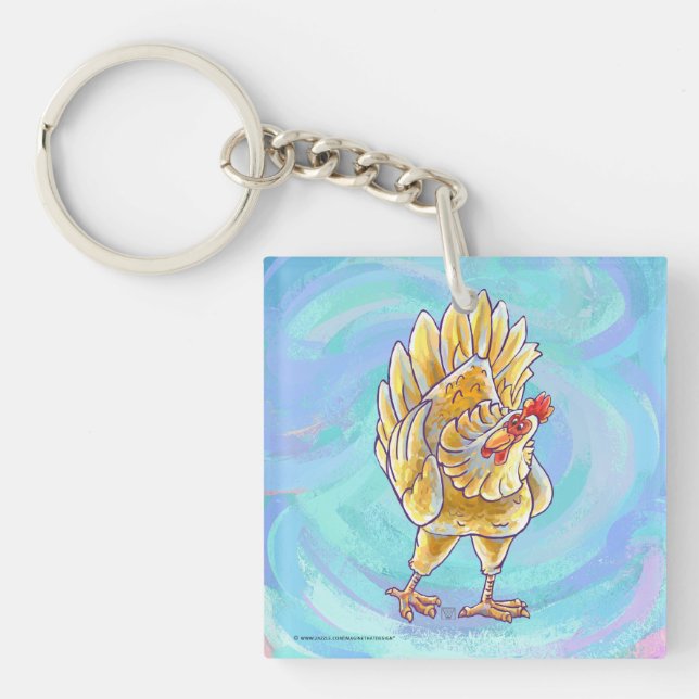 Chicken Gifts & Accessories Key Ring (Front)