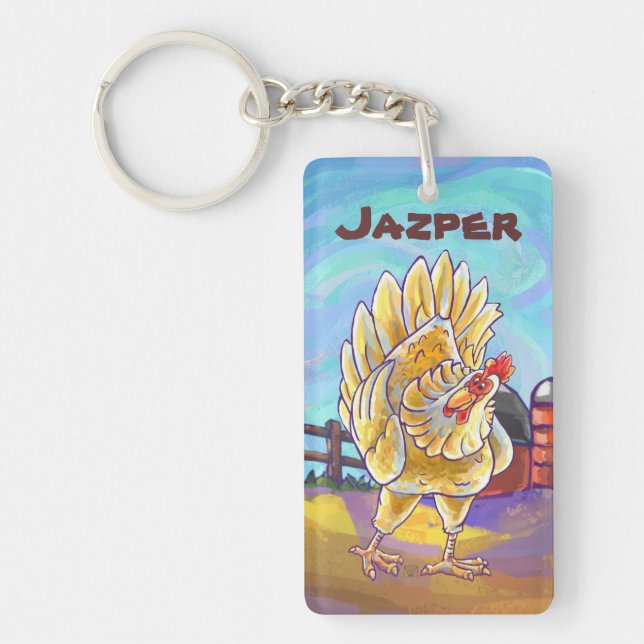 Chicken Gifts & Accessories Key Ring (Front)