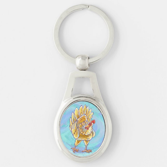 Chicken Gifts & Accessories Key Ring (Front)