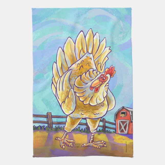Chicken Gifts & Accessories Tea Towel (Vertical)