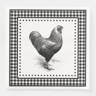 Chicken Gingham Napkin
