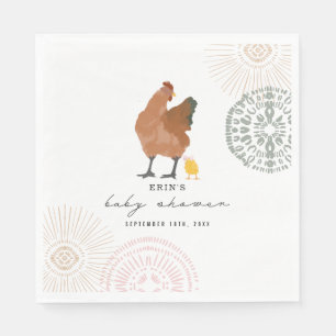 Chicken Girl Baby Shower Chick Napkin