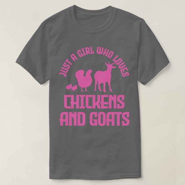 Chicken Goats Farmer T-Shirt (Design Front)