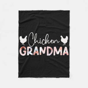 Chicken Grandma Chicken Owner Chicken Farmer Fleece Blanket