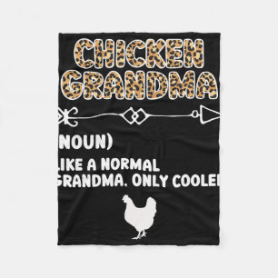 Chicken Grandma Definition Chicken Owner Chicken F Fleece Blanket