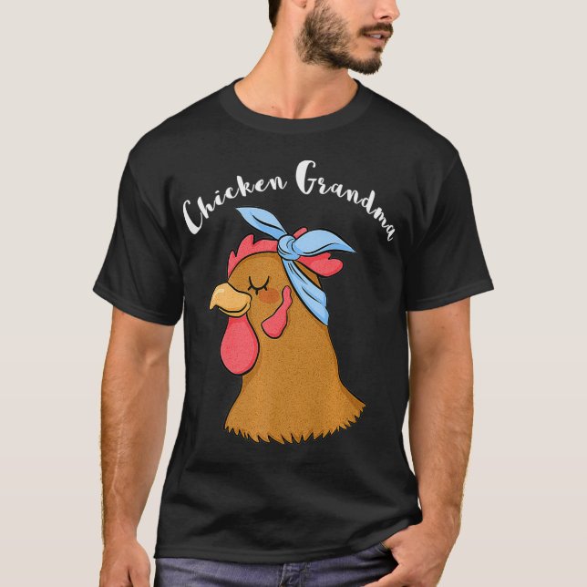 Chicken Grandma Funny Crazy Hen Lady Farm  (2) T-Shirt (Front)