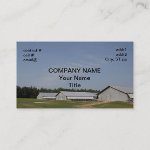 chicken growing house business card
