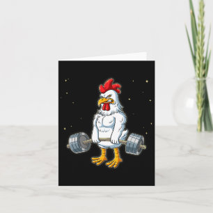 Chicken Gym Weight Training Deadlift Card