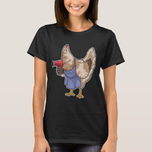Chicken Hairdresser Hair dryer T-Shirt